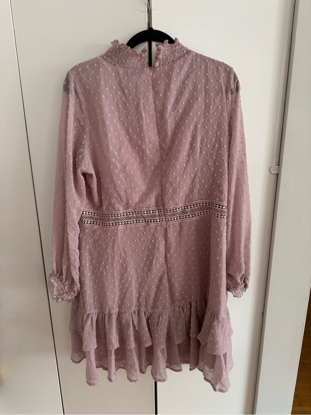 Pink Swiss Dot Ruffle Dress - Picture 2 of 5